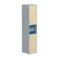 Шкаф для документов высокий узкий 2-х дверный с нишей (ДВП 3 мм )