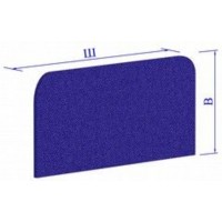 	Экран тканевый промежуточный боковой для бенч с кронштейнами, обтянутый синей тканью