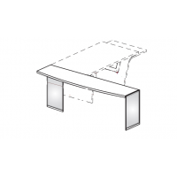 Внешняя приставка для столов (тип B), стекл. опоры