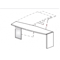 Внешняя приставка для столов (тип D), дерев. и стекл. опоры