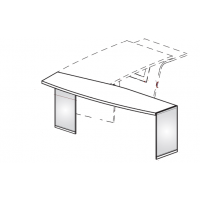 Внешняя приставка для столов (тип D), стекл. опоры