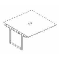 Секция стола для переговоров на металлокаркасе QUATTRO А4 Б4 131-1 БП