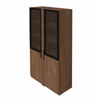 Шкаф комбинированный со стеклянными дверьми 