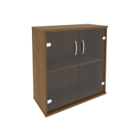 Шкаф низкий широкий (2 низкие двери стекло) А.СТ-3.2