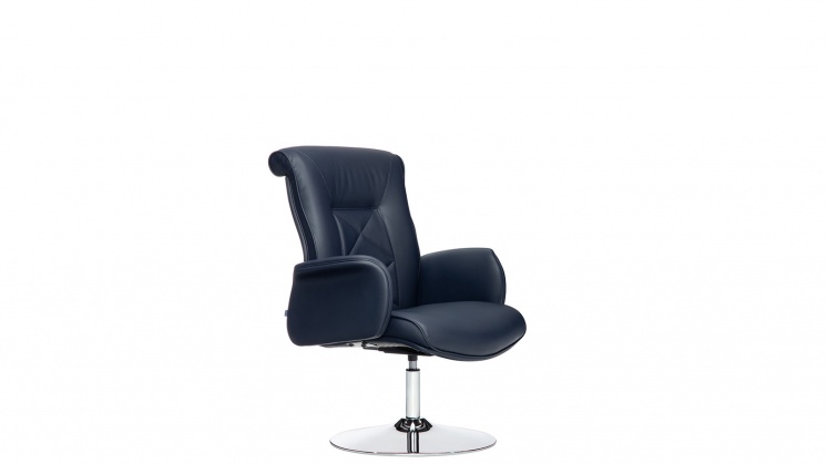 Кресло со средней спинкой на хромированном блине Unital Макс