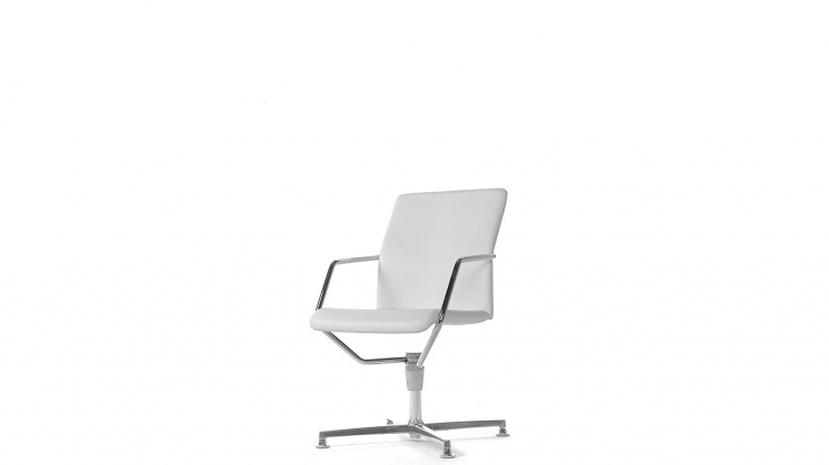 Офисное кресло со средней спинкой на  глайдерах с возвратным механизмом Unital Толедо